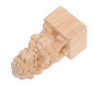 Alipis Remate De Poste De Madera Maciza 7,5x4 Cm Decoración Tallada Puente Romano Khaki Adecuado para Remates De Barra De Cortina, Puerta o Cerca Uso Doméstico y Comercial Pareja