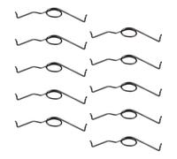 Alipis Resorte de Torsión para Alicates de Jardinería en Forma de V, Kit de Reparación 10 Piezas, Resorte de Repuesto para Mango de Podadora Manual, Compatible Herramientas de