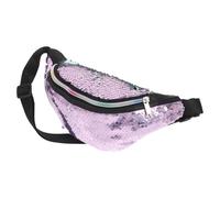 Alipis Riñonera Pequeña de Poliéster con Lentejuelas de Sirena, Bolso Deportivo Cómodo para Mujer Múltiples Opciones de Uso en Fiestas y Salidas Casuales