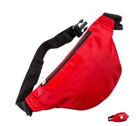 Alipis Riñonera Roja de Primeros Auxilios Portátil y Resistente al Agua de Nylon para Emergencias en Actividades al Aire Libre como Canotaje y Navegación