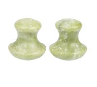 Alipis Rodillo de Jade Natural para Masaje Facial Antiedad Diseño de Hongo, 2 Piezas de Jade para Relajación Cutánea y Masaje de Cuello