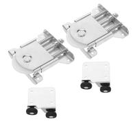 Alipis Rodillos para Puertas Correderas de Armario 2 Juegos 2 Superiores y 2 Inferiores Tamaño 48 Ruedas Silenciosas y Resistentes para Herrajes de Muebles Poleas Metálicas para