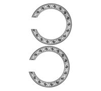 Alipis Roseta de Boca de Guitarra Acústica de Pvc 41 Pulgadas Calcomanía Decorativa para Orificio de Sonido Pegatina para Incrustación de Guitarra Clásica Pack de 2 Unidades