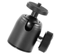 Alipis Rótula de Cámara Mini de Aleación de Aluminio Negra K-26 Tornillos 1/4 y 3/8 Cabezal Esférico Giratorio 360° para Trípode Soporte Ajustable para Cámaras y Proyectores Portátil