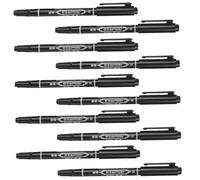 Alipis Rotuladores para Tatuajes Resistentes al Agua 10 Unidades Punta Fina 0,6 Mm y Gruesa 1,2 Mm Negro Profesionales para Mapeo de Cejas y Maquillaje Duradero Uso en Belleza