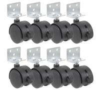 Alipis Ruedas Giratorias para Muebles de Oficina 1.5 Pulgadas con Freno, Juego de 8 Unidades, Ruedas para Sillas de Escritorio y Estanterías, Nylon Resistente para Superficies Duras