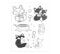 Alipis Sellos Transparentes de Silicona para Diy, Sello de Animales Dibujos Animados de Pequeños Mamíferos, Material Seguro y Flexible, Adecuado para Scrapbooking, Decoración de Álbumes