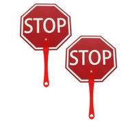 Alipis Señales de Parada Portátiles para Profesores y Estudiantes, Herramienta Educativa de Plástico Ligera, Tamaño Pequeño, 2 Unidades para Actividades Interactivas y Gestión del Aula