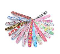Alipis Set de 30 Limas de Uñas Pulidoras Esponja Impresa Bloque de Lijado para Manicura Herramienta Profesional para Eliminar Estrías y Preparar Uñas Color Color Aleatorio