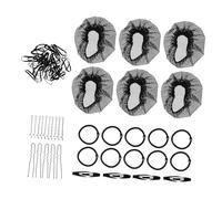 Alipis Set de Red Invisible Negra Cabello con 6 Piezas, Tejido Transpirable y Elástico para Peinados de Ballet y Competiciones de Danza