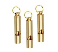 Alipis Silbato Retro de Emergencia para Campamento 3 Piezas Colgante Metálico Pequeño Silbatos de Seguridad para Senderismo y Actividades al Aire Libre Sonido Fuerte y Compacto para