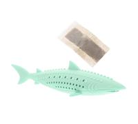 Alipis Silicona Juguete Verde en Forma de Pez de Hierba Gatera | Masticable para Gatos, Diseño Cartoon Recarga de Catnip, Juego Interior y Adiestramiento