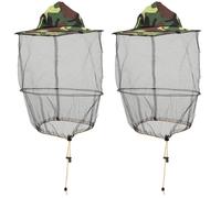 Alipis Sombrero de Apicultor de Poliéster Malla Transpirable y Cuello Elástico, 2 Piezas para Protección contra Mosquitos en Pesca y Alimentación de Abejas Color Color Aleatorio