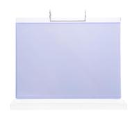 Alipis Soporte de mesa de plástico transparente - Soporte horizontal abatible para menús con 6 fundas - Exhibidor de doble cara para marketing empresarial, menús de mesa para restaurantes, tamaño