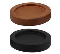 Alipis Soporte de Molinillos de Pimienta y Sal de Madera Maciza Antideslizante, Base Compacta de 5.7 Cm en Color Antiguo y Negro, Organizador de Cocina para Mesa, Adecuado para Uso