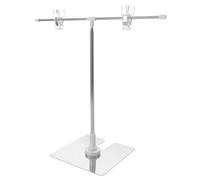 Alipis Soporte para Carteles Pop de Supermercado de Acero Inoxidable, Soporte de Pancarta para Mesa Ajustable, Expositor de Carteles Publicitarios Compacto para Mostrador y Oficina