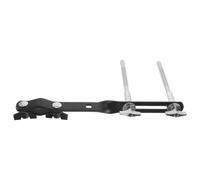 Alipis Soporte para Cencerros de Metal Negro con Doble Varilla, Soporte de Montaje en Rack de Batería, Ángulo y Altura Ajustables, para Cencerro y Pandereta, para Baterías de Jazz