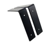 Alipis Soporte para Estantes de Pared Negro Acero Inoxidable Grueso Triángulo Resistente 125X45 MM 2 Piezas Fijador Práctico para Estanterías del Hogar y Proyectos de Bricolaje