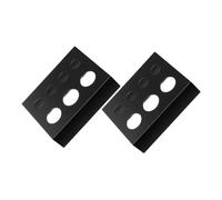 Alipis Soporte para Pigmento de Tatuaje 7 Orificios de Hierro Negro, Diseño Rectangular Resistente y Organizador para Maquillaje y Arte Corporal 2piezas