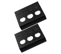 Alipis Soporte Rectangular de Hierro para 7 Vasos de Pigmento de Tatuaje, Organizador Negro de 2 Piezas para Maquillaje y Manualidades, y Fácil de Clasificar