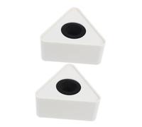 Alipis Soportes de Micrófono Abs Triangulares de Color Claro 2 Piezas Bandera para Entrevistas y Retransmisiones, Accesorios Portátiles Compatibles para Medios y Reportajes