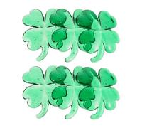 Alipis Soportes para Palillos de Cristal Forma de Trébol de Cuatro Hojas 6 Unidades Soporte Decorativo para Palillos y Cubiertos Centro de Mesa para Fiestas de San Patricio y Eventos