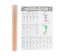 Alipis Tabla de Acordes para Clarinete Póster de Acordes Musicales Tabla Plastificado Ayuda para Aprender Musicales para Principiantes Guía de Aprendizaje de Clarinete Escenario