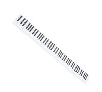 Alipis Tabla de Notas para Teclado de Piano de 88 Teclas en Papel Blanco, Espacio Razonable entre Teclas, Adecuado para Práctica y Enseñanza