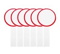 Alipis Tableros de Puntuación Borrables 6 Piezas 10X20 CM Color Rojo Círculo Pizarra Blanca de Mano para Votación Jueces Material de Oficina Uso Escolar y Subastas
