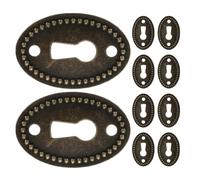 Alipis Tapas para Cerradura Ovaladas 12 Pcs 35X23 MM Aleación de Zinc Estilo Vintage para Muebles Suministros para Cajones Decoración Práctica para Armarios y Tocadores