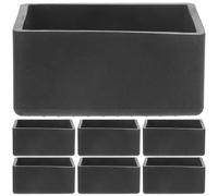 Alipis Tapas Rectangulares para Patas de Muebles 40X60Mm Protector Antideslizante para Pies de Mesa y Silla 8 Piezas Negras Fundas Elásticas para Proteger Suelos en Hogar Oficina y
