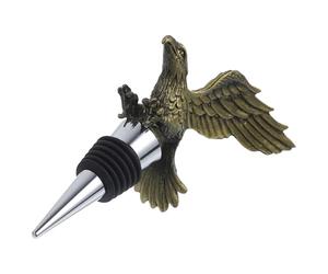 Alipis Tapón de Vino Metálico con Diseño de Cabeza de Águila en Bronce Antiguo, Reutilizable, Tamaño para Botellas de Vino y Bebidas, Adecuado para Fiestas, Picnic y Adorno de Botellas