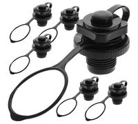 Alipis Tapones de Aire Rosca para Bote Inflable Adaptador de Boquilla para Kayak Válvula Unidireccional de Plástico ABS Resistente 6 Piezas para Inflado y Desinflado Hermético