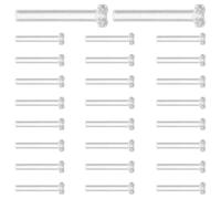 Alipis Tapones para Pendientes Transparentes 50 Pcs Cierres de Pendientes Seguros 0,75 Mm de Diámetro Interior Soportes Antialérgicos Accesorios para Joyería DIY