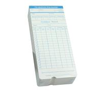 Alipis Tarjetas de Control de Asistencia para Empleados en Papel Paquete de 100 Hojas Tarjetas Registro Horario Laboral en Oficina y Planta Industrial Uso Fácil y Color Aleatorio