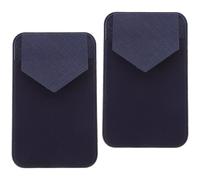 Alipis Tarjetero Adhesivo para Móvil 2 Piezas en Negro, Soporte Autoadhesivo de PU y PVC, Resistente sin Perder Elasticidad, Adecuado para Tarjetas y Monedero Celular