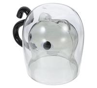 Alipis Taza de Gato Doble Pared de Vidrio de 250-300ml, Diseño Adorable Asa Cómoda, Adecuado para Té y Café en Casa o Obsequio de Pascua