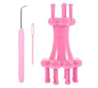 Alipis Tejedora de Telar de Carrete de Plástico Fácil de Usar con Gancho de Crochet para Manualidades y Pulseras, Set de 1 para Amantes del Tejido