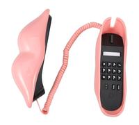 Alipis teléfono con labios rojos teléfono decorativo teléfono ligero teléfono industrial teléfono vintage teléfono retro teléfonos de decoración para el hogar retro Resina sintética rosa