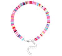 Alipis Tobillera Bohemia para Mujer Colgante Creativo de Arcilla Polimérica, Banda Elástica, Colores Mixtos y Diseño Artesanal Adecuado para Playa, Fiestas y Uso Diario