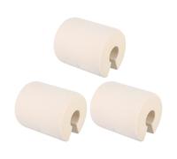 Alipis Tope de Puerta Infantil de Eva 3 Piezas Beige, Dispositivo Anti Portazos y Anti Pellizcos para Protección de Dedos, Seguro para Puertas Gruesas de Dormitorio y Armario