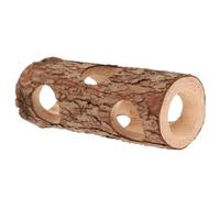 Alipis Túnel de Madera para Hámster y Conejo, Juguete Resistente para Morder Diseño Natural y Función de Ejercicio para Hábitat de Mascotas Pequeñas