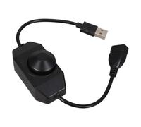 Alipis USB LED Dimmer Plug Controlador de Brillo con Mando Giratorio y Botón Inline para Tiras LED de Compatible con Baterías y Alimentación USB para Luces Decorativas