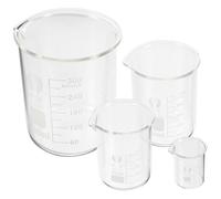 Alipis Vasos de Precipitados Capacidad de 50ml para Laboratorio de Vidrio Juego de 4 Diseño Claro Escala Fácil de Leer para Medición Precisa en Química