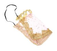 Alipis Velo Facial de Poliéster Rosa para Danza del Vientre y Cosplay con Diseño Encantador y Experiencia de Uso Agradable, Accesorio Elegante para Disfraces