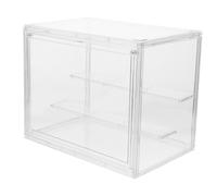 Alipis Vitrina Acrílica Transparente para Figuras y Muñecas con Divisor Ajustable Caja de Almacenamiento Resistente y Multifuncional Organizador Compacto para Coleccionables y Juguetes