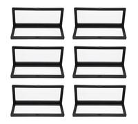 Alipis Vitrinas Flotantes para Joyas 6 Piezas, Expositor Transparente Pe Film 3d 9x23x2 Cm, Caja Elegante para Anillos y Pulseras, Porta Joyas Flotante Soporte Resistente