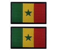 AliPlus - Parches de bandera de Senegal bordado táctico militar moral parche apliques gancho y lazo