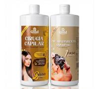 Alisado Brasileño Profesional - Kit Cirugía Capilar - Keratina de Reconstrucción Capilar para cabellos Teñidos, Decolorados y Dañados - Fácil de Aplicar.