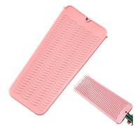 Alisador de pelo de silicona de viaje - Alfombrilla de silicona para aislamiento térmico - Alfombrilla de protección contra quemaduras, alfombrilla portátil resistente al calor para rizadores,